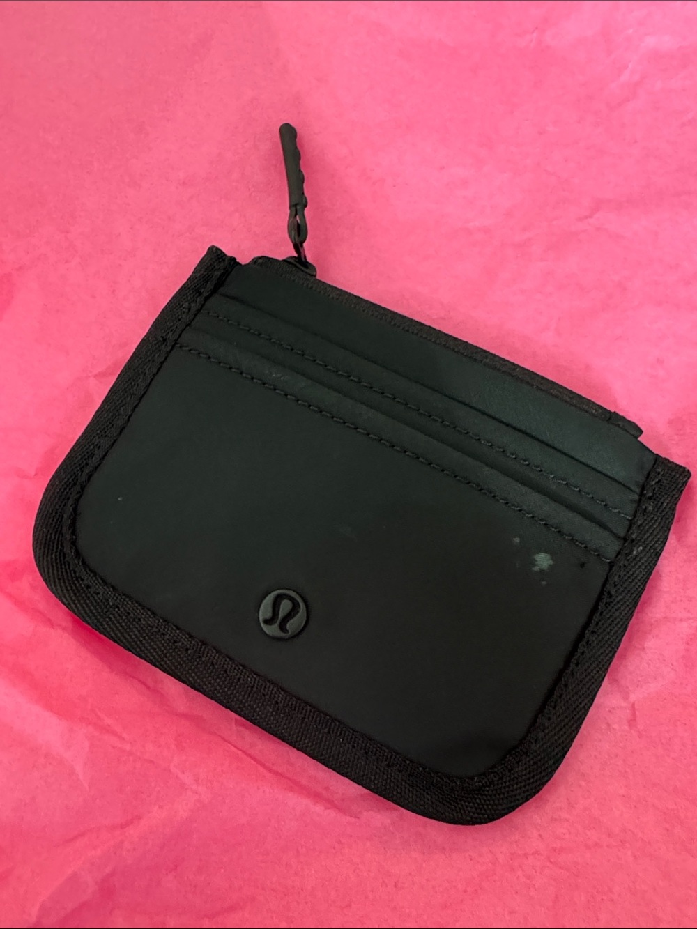 Lululemon Black Zip Card Wallet